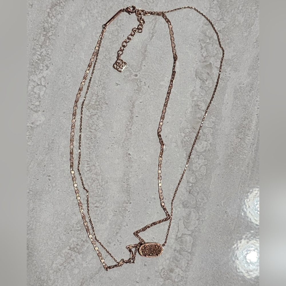 Kendra Scott Rose Gold Double Chain Necklace